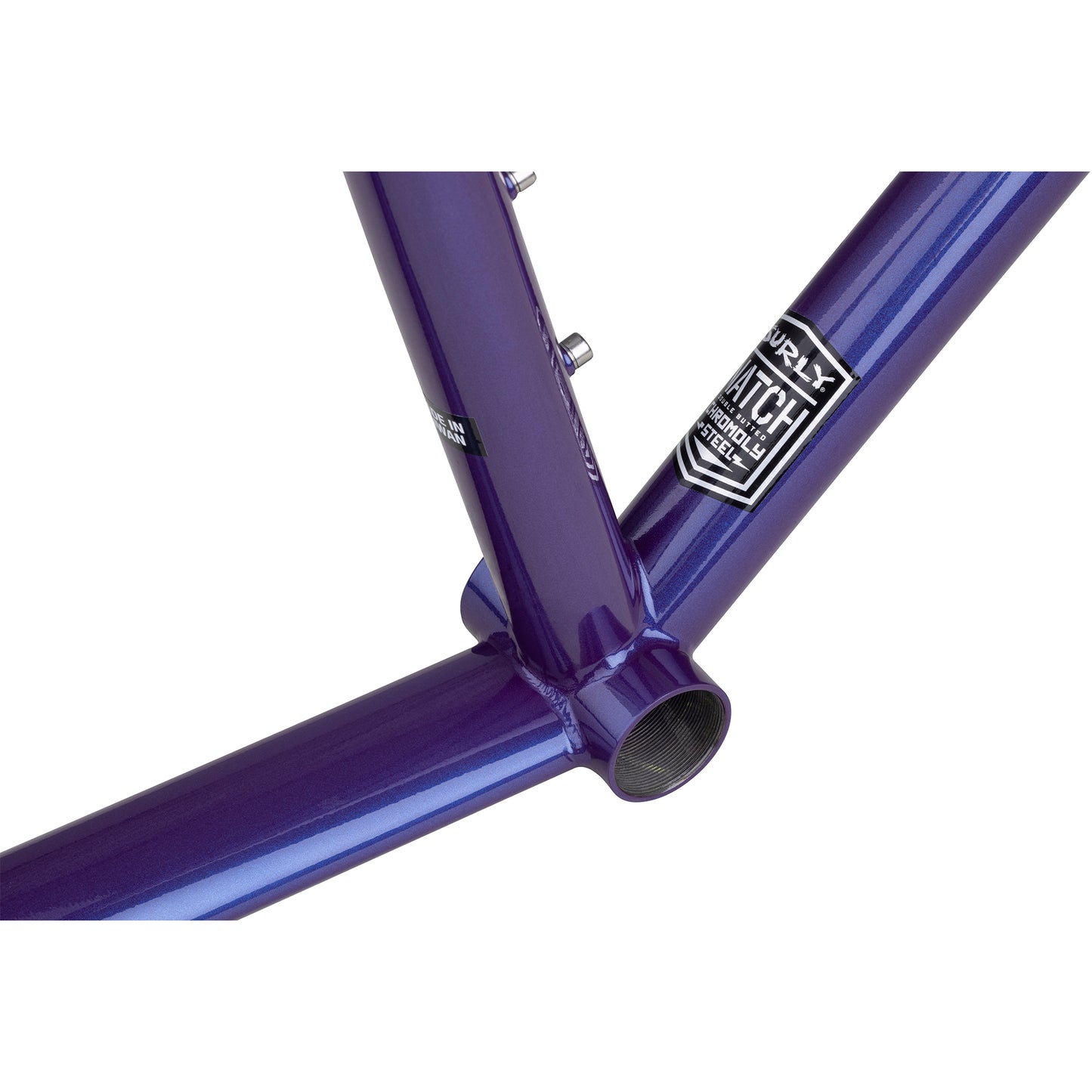 Surly Big Dummy frameset Bruised Ego Purple side bottom bracket area focus