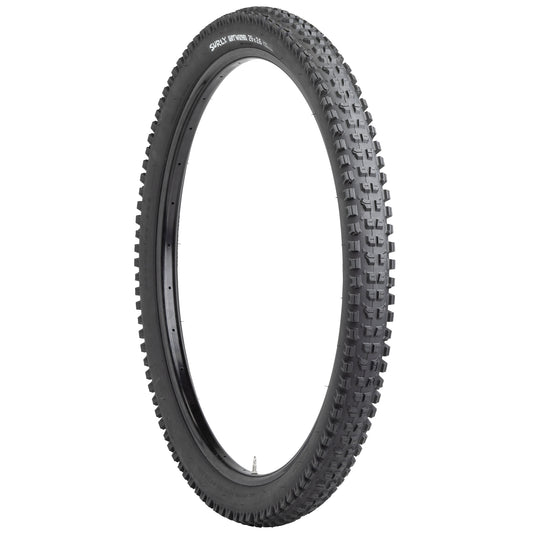 Surly Dirt Wizard Tire 29 x 2.6" black side wall three-quarter view