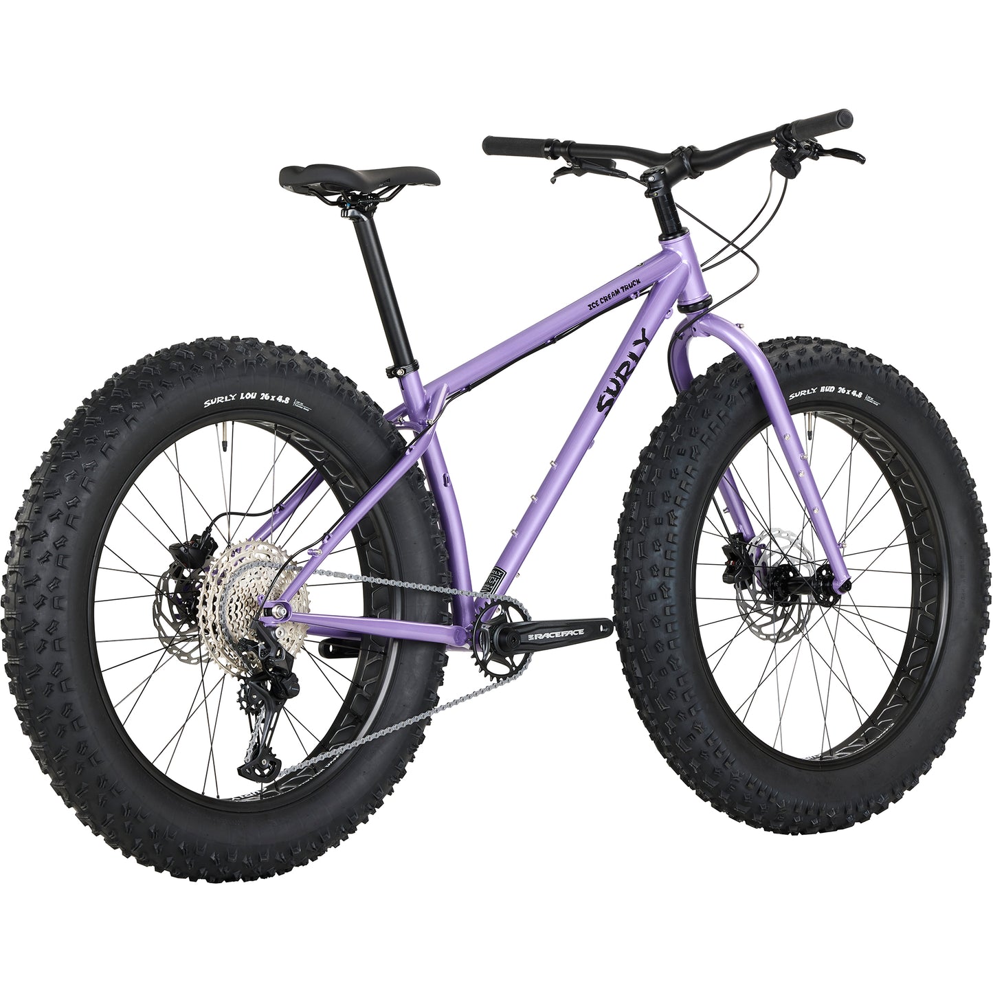 Surly Ice Cream Truck bike purple color rear three-quarter view