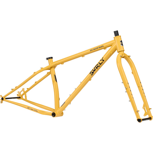 Surly Ice Cream Truck Fat Bike frameset yellow side view
