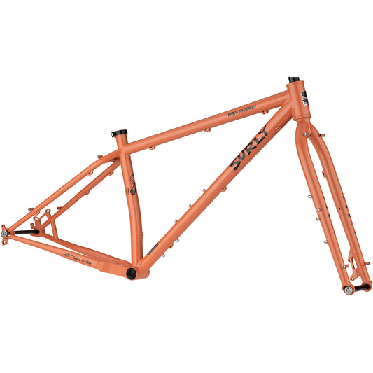 Surly Karate Monkey Frameset Peach Salmon Sundae side view