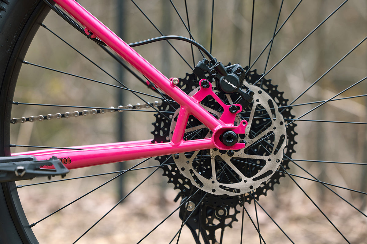 Surly Krampus Bike Prickly Pear color rear dropout area focus outside