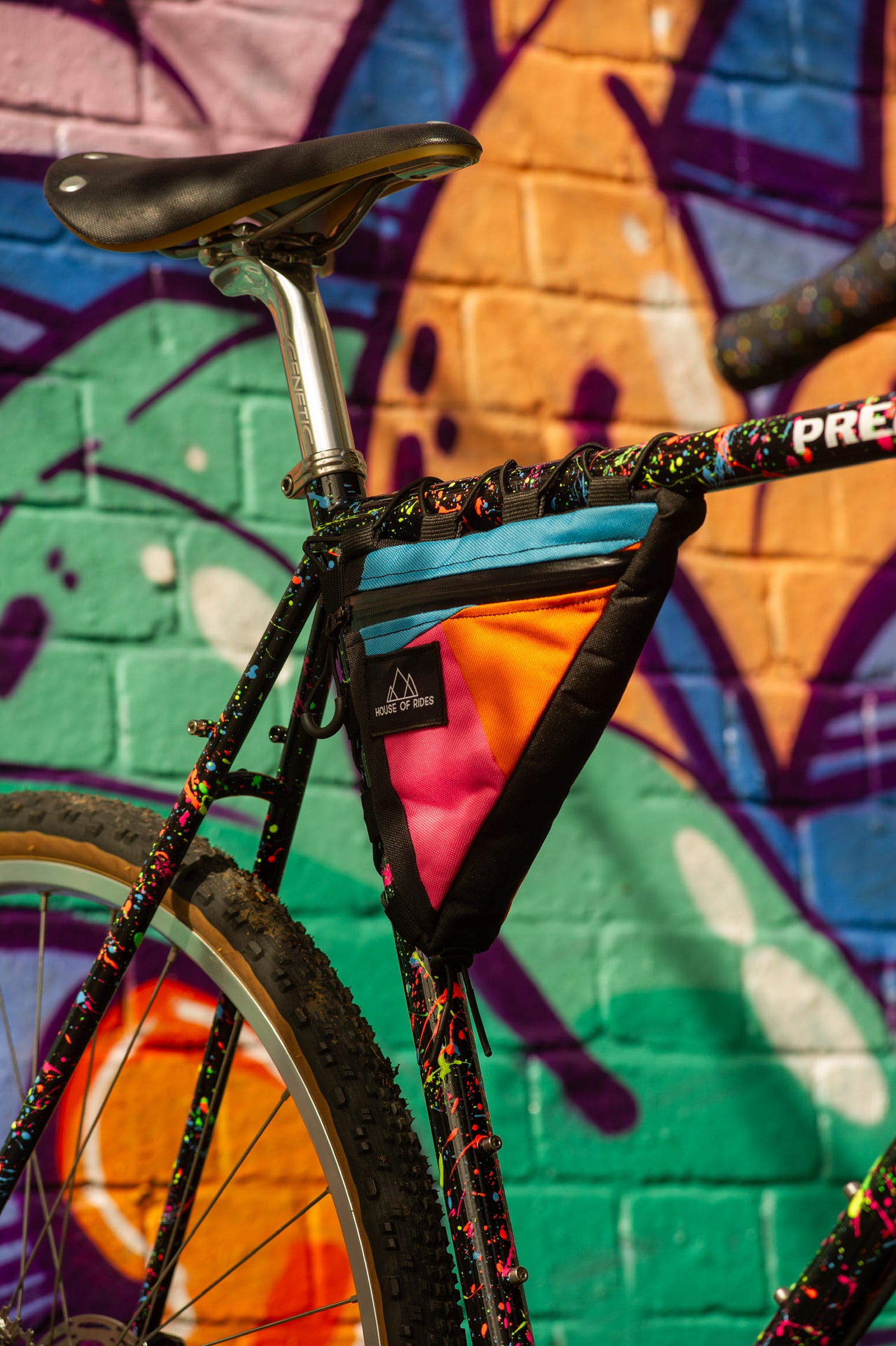 Seat tube and down tube area focus of custom Surly Preamble