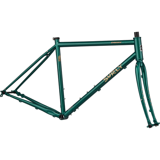Surly Straggler Frameset in Subtropic Algae color side view on white background
