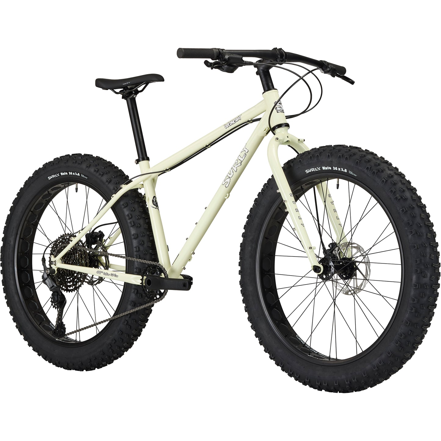 Surly Wednesday bike light yellow color front three-quarter view