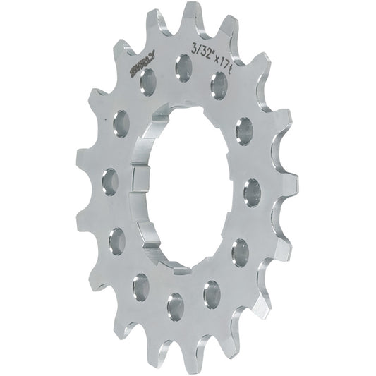 Surly cassette cog - silver - front three quarter view
